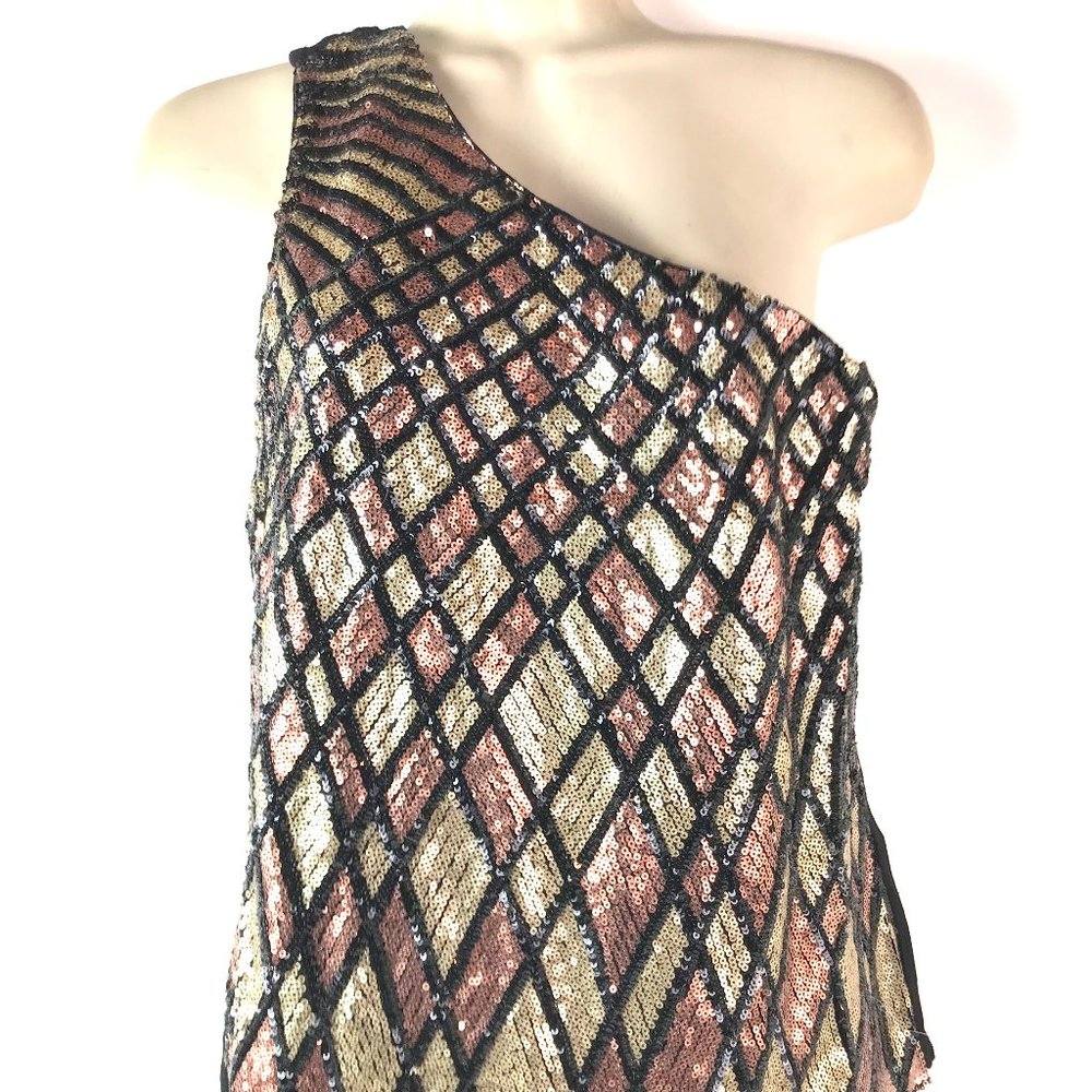 One Shouldered Sequin Covered Ladies Rayon Top